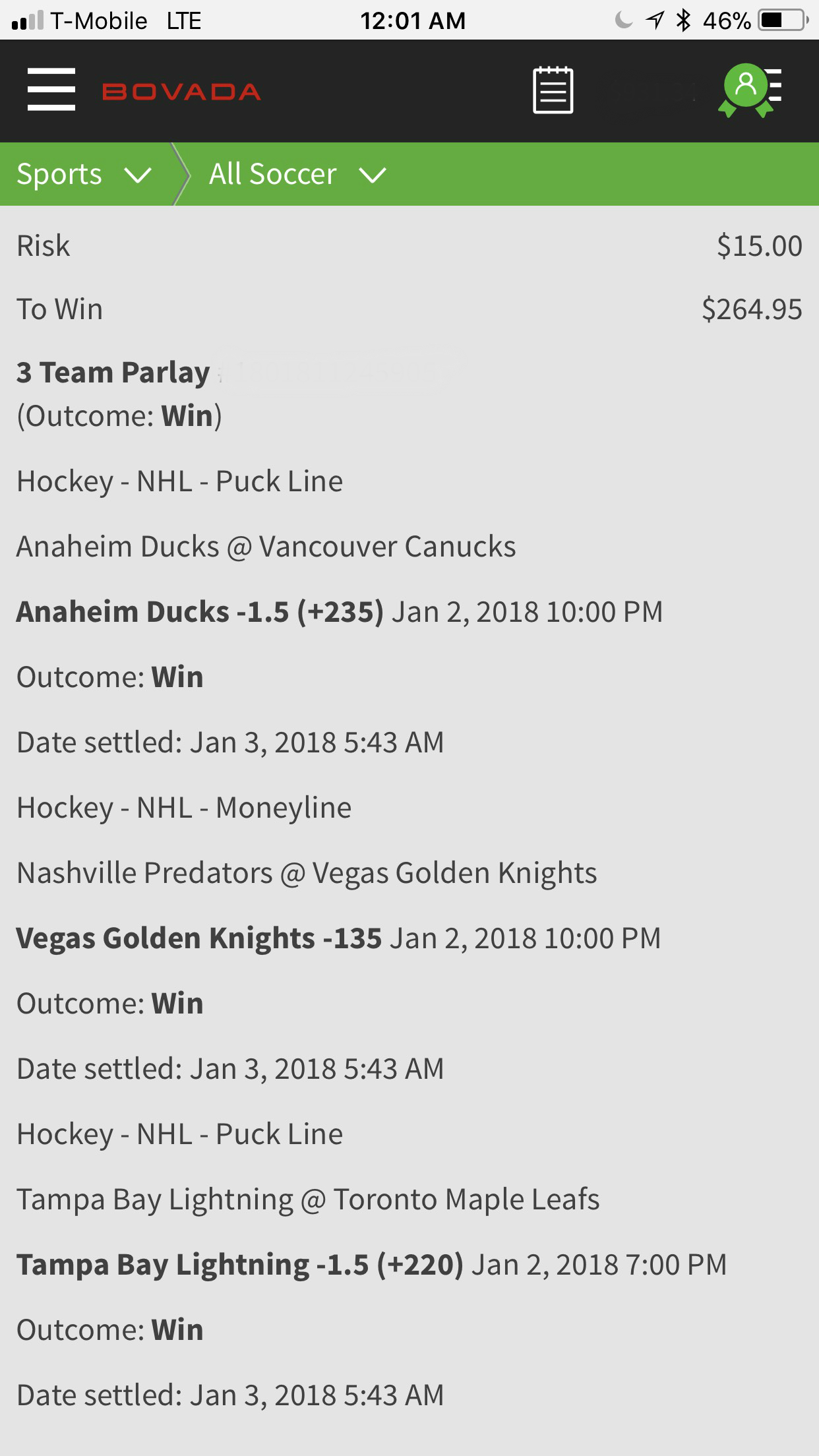 Swarming the NHL Hockey Hat Trick Nets 1,570 Return UNANIMOUS AI
